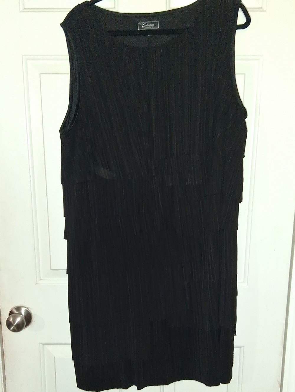 Dress Barn Black Sleeveless Tiered Mini Dress